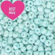 Rocailles Perlen Glas 8/0 (3mm) Tiffany blue