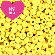 Rocailles Perlen Glas 8/0 (3mm) Bold neon yellow
