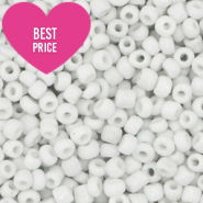 Rocailles Perlen Glas 12/0 (2mm) White