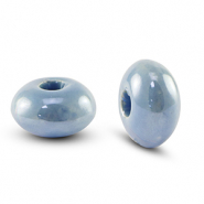 Perlen Griechische Keramik DQ Rondell Brisk blue