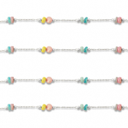 Zubeh&ouml;r aus Stainless Steel - Rostfreiem Stahl Gliederkette Disc Silver-multicolour