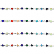 Zubeh&ouml;r aus Stainless Steel - Rostfreiem Stahl Gliederkette Round Silver-multicolour