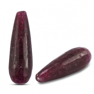Perlen Naturstein Quarz Drop Berry wine red