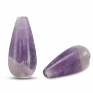 Perlen Naturstein Amethyst Drop Purple