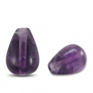 Perlen Naturstein Amethyst Drop Purple