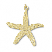 TQ Metall Brass Anh&auml;nger Starfish Gold