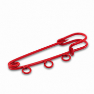 Farbiges Zubeh&ouml;r Ornamental Pin mit 3 &Ouml;sen Red