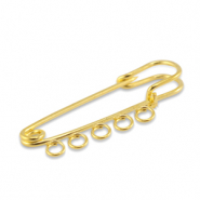 Zubehör Metall Ornamental Pin mit 5 Ösen Gold