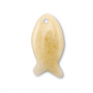 Anh&auml;nger Naturstein Quarz Fish Light orange