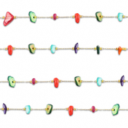 Zubehör aus Stainless Steel - Rostfreiem Stahl Gliederkette Irregular Gold-multicolour