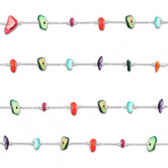 Zubehör aus Stainless Steel - Rostfreiem Stahl Gliederkette Irregular Silver-multicolour