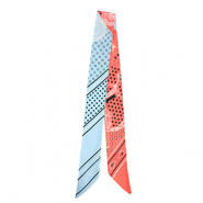 Bandana Schal with Star Light red-light blue
