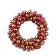 Facetten Perlen Anhh&auml;nger 32mm Port red AB