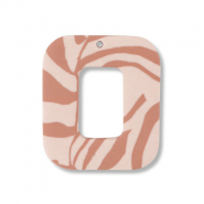 Anh&auml;nger Polymer Square Light peach pink-light brown