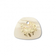 Anh&auml;nger Polymer Trapezium Off white-beige-gold