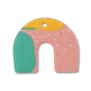 Anh&auml;nger Polymer Arch Green-pink-ochre yellow
