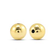 Perlen Metall Look Round 8mm Gold metallic