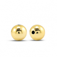 Perlen Metall Look Round 6mm Gold metallic