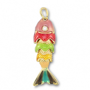 Anh&auml;nger Metall Fish Gold-multicolour