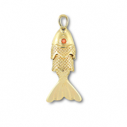 Anh&auml;nger Metall Fish Gold-orange