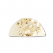 Anh&auml;nger Polymer Semicircle Off white-beige-gold