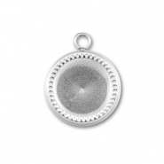 BY31® Anhänger aus Stainless Steel - Rostfreiem mit Fassung für SS39 Chaton Silver