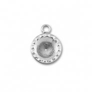 BY31® Anhänger aus Stainless Steel - Rostfreiem mit Fassung für SS29 Chaton Silver