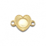 BY31&reg; Zwischenst&uuml;ck aus Stainless Steel - Rostfreiem mit Fassung f&uuml;r SS16 Flat Back Gold