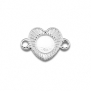 BY31&reg; Zwischenst&uuml;ck aus Stainless Steel - Rostfreiem mit Fassung f&uuml;r SS16 Flat Back Silver