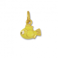 Anh&auml;nger Metall Fish Yellow-gold