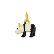 Anh&auml;nger Metall Panda Black-white-gold