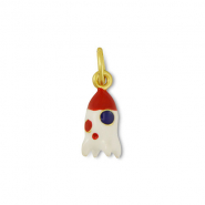 Anh&auml;nger Metall Rocket White-red-gold