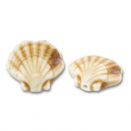 Keramik Perlen Shell Light brown