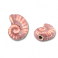 Keramik Perlen Shell Vintage pink
