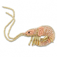 Broschen Shrimp Peach-gold