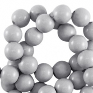 6 mm Perlen aus Acryl shiny Grey