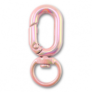 Farbiges Zubeh&ouml;r F&uuml;r Schl&uuml;ssel Anh&auml;nger Oval Pink-AB coating