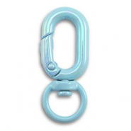 Farbiges Zubeh&ouml;r F&uuml;r Schl&uuml;ssel Anh&auml;nger Oval Light blue-AB coating