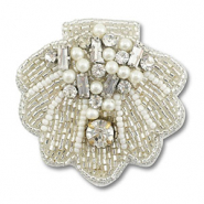 Broschen Shell Silverlined transparent-white