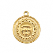 Anhänger aus Stainless Steel - Rostfreiem Stahl Sun Gold