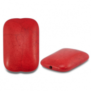 Keramik Perlen Rectangle Red