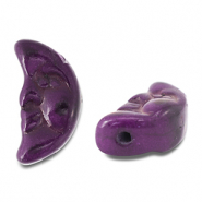 Keramik Perlen Moon Dark purple