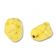 Keramik Perlen Irregular Yellow