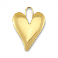 Anhänger aus Stainless Steel - Rostfreiem Stahl Heart Gold