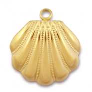 Anh&auml;nger aus Stainless Steel - Rostfreiem Stahl Shell Gold