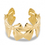 Stainless Steel - Rostfrei Stahl Armbänder Bangle Bow Gold
