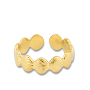 Stainless Steel - Rostfrei Stahl Ringe Shell Gold