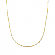 Stainless Steel - Rostfrei Stahl Kette Ball Mix&Match Gold