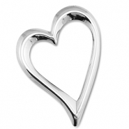 Anhänger aus Stainless Steel - Rostfreiem Stahl Heart Silver