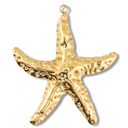 Anhänger aus Stainless Steel - Rostfreiem Stahl Starfish Gold
